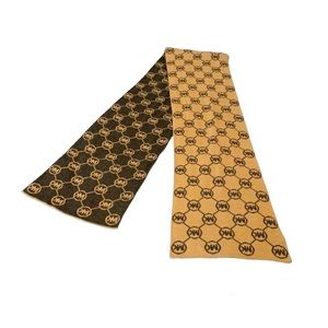 Michael Kors Brown & Tan Logo Scarf